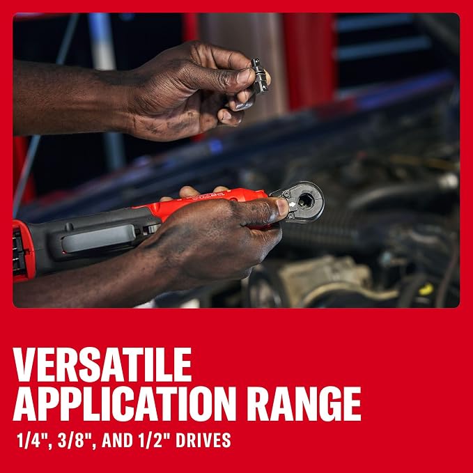 CRAFTSMAN V20 Cordless Ratchet Wrench, Multi-Size 3/8 Ratchet, 1/4 and 1/2 Interchangeable Anvils, LED Light, 40 ft-lbs Torque, 300 RPM, Battery Not Included (CMCF935B)