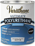 Varathane Water-Based Crystal-Clear Ultimate Polyurethane | Interior Wood Protection | Fast Dry Time | Easy Clean Up | Satin | Quart
