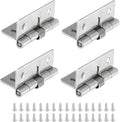 Luomorgo 4 Pcs Spring Loaded Hinges for Cabinets, 2 Inch Length Stainless Steel Spring Hinges Self Closing