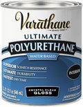 Varathane Water-Based Crystal-Clear Ultimate Polyurethane | Interior Wood Protection | Fast Dry Time | Easy Clean Up | Gloss | Quart