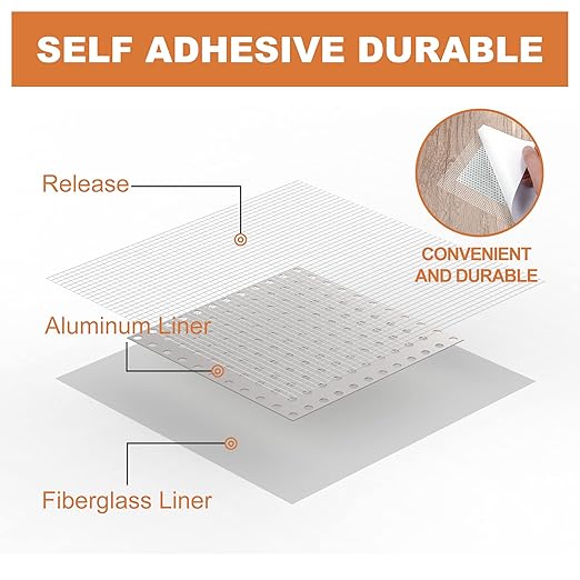 Boncart Drywall Repair Kit,Drywall Patch Repair Kit,2/4/6/8inch Self Adhesive Repair Patch,Quick Repair Drywall Large Holes