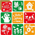36pcs Summer Drawing Stencils for Kids 8 Inch Sidewalk Chalk Stencils Painting Large Washable Reusable Summer Themed Flowers Primary Shape Template for Kids Toddlers Preschool