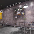 BOMENG Purple Peel & Stick Wallpaper - Metallic Concrete Wall Covering - Silver Rusty Industrial Cement - Self-Adhesive - 31.5"x157.5"