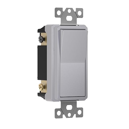 ENERLITES 4-Way Decorator Light Switch, Four Way Paddle Rocker Switch, Gloss Finish, Ground Wire Lead Attached, Residential/Commercial Grade, 15A 120V/277V, UL Listed, 94150-SV, Silver