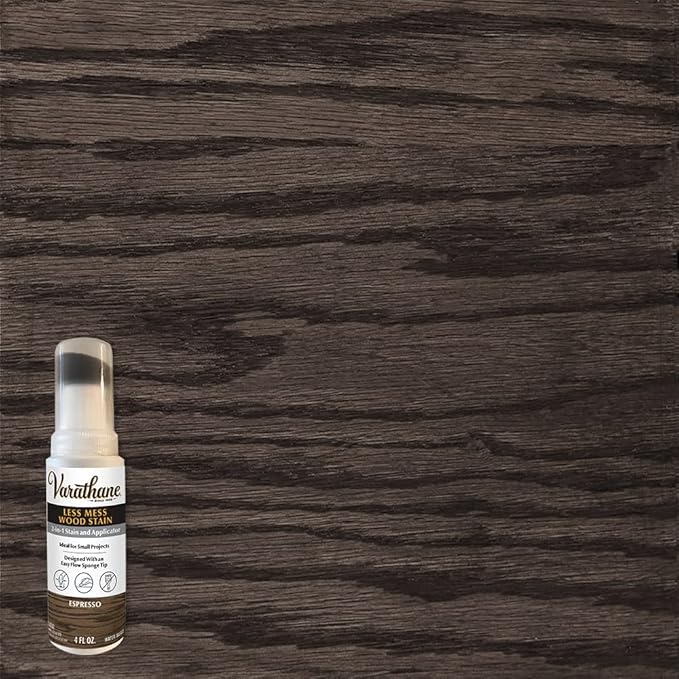 Varathane 368032-4PK Less Mess Wood Stain and Applicator, 4 oz, Espresso, 4 Pack