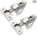DecoBasics (10 PCS) Full Overlay Soft Close Cabinet Hinges for Kitchen Cabinets - 105° Face Frame Concealed Cabinet Door Hinge -3 Way Adjustability -Clip on Plate & Matching Screw 4 Easy Installation