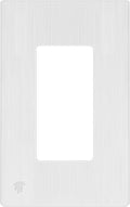 ENERLITES Brushed Screwless Decorator Wall Plate Child Safe Outlet Cover, Gloss Finish, Size 1-Gang 4.68" H x 2.93" L, Unbreakable Polycarbonate Thermoplastic, SI8831-BW, Brushed White