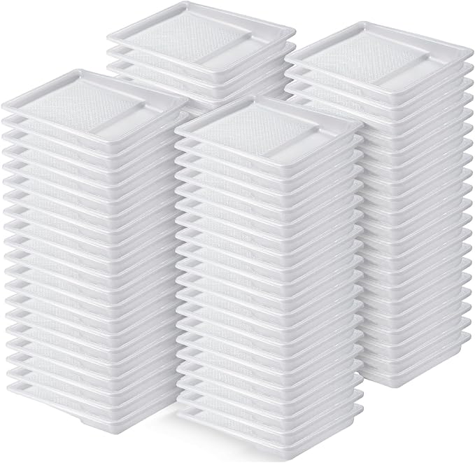 Bates- Paint Tray Liner, 9 Inch, 80 pcs, White Paint Pans Trays