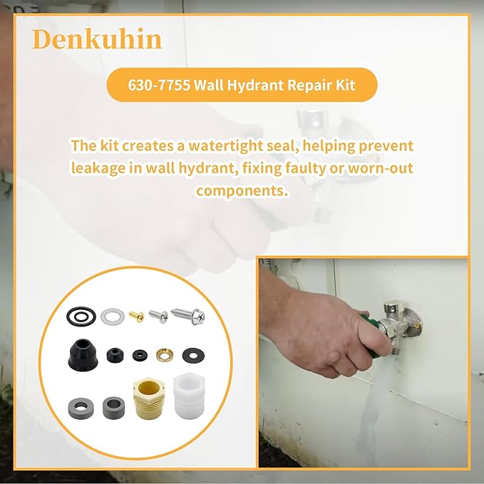 630-7755 Wall Hydrant Repair Kit Compatible with Outdoor Faucet Mansfield 300 400 500 Series Wall Hydrant Service Kit Pressure Vacuum Breaker (2 Sets)