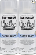 Rust-Oleum 302599 Chalked Ultra Spray Paint, 11 Ounce (Pack of 2), Matte Clear