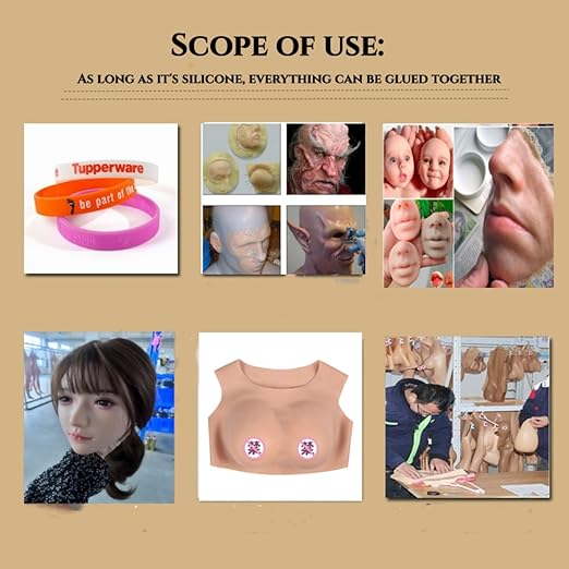 Silicone Adhesive Skin Tone Soft Silicone Doll bonding Filling Special Effects Makeup Repair Model Making Strong Waterproof Seal Stronger Adhesion 1.12 oz