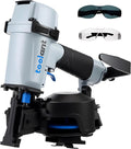 toolant Roofing Nailer, Pneumatic Roofing Nail Gun for 3/4" to 1-3/4" Nails, 120 Coil Capacity, 70-120 PSI, 15 Degree, Heavy Duty Roofing Tool for Asphalt Roofing Shingles, Fencing, and Wood Siding