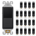 AIDA Single Pole Rocker Decorator Light Switch, 15 Amp Self-grounding Electrical Light Switches, Residential Grade, UL Listed (20 Pack, Glossy Black)