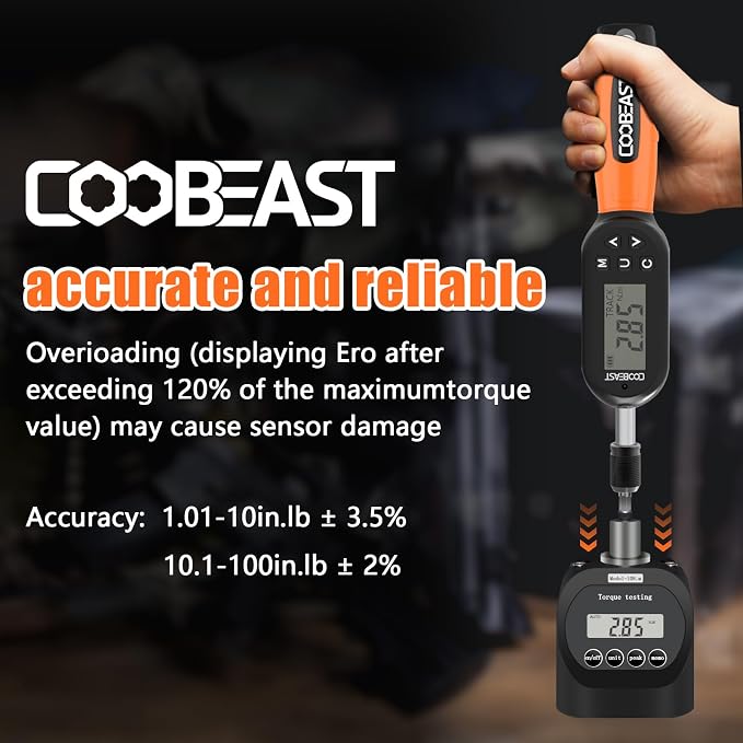 38pcs Digital Torque Screwdriver 1/4" Drive(1.01-106.2in-lbs/0.11-12Nm) | Buzzer&LED Indicator,Torque Wrench Screwdriver Set,Inch Pound Torque Screwdriver,for Gunsmithing,Scope Mounting