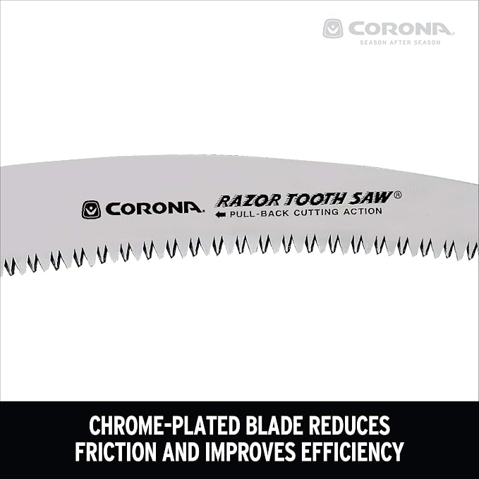 Corona RS 7245 Razor Tooth Folding Saw, 7-Inch Curved Blade, Steel