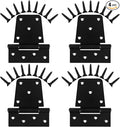 Heavy Duty Gate Hinges 3.5 inch 4 Pack Extra Thick Industrial T Hinges Barn Door Hinges Shed Door Hinges for Large Wooden Gates Wood Fence Outdoor - Black Iron Finish (Screws Included)