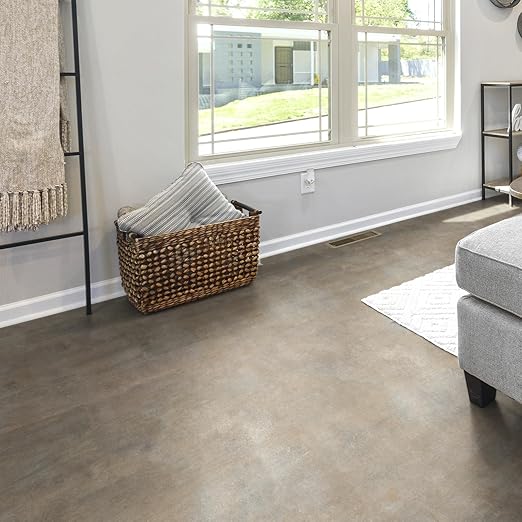 Art3d Peel and Stick Floor Tile, 30-Pack 12 x 12in. Covers 30 Sq.ft, Waterproof Vinyl Flooring Tiles Self Adhesive for Kitchen, Bathroom & Bedroom - Slate