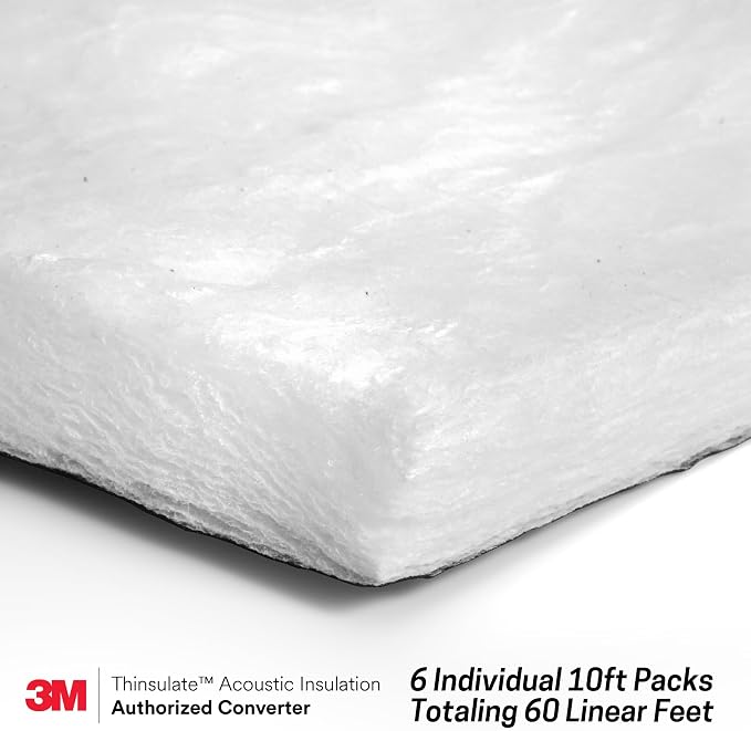 3M Thinsulate SM600L Automotive Camper Van Insulation 60 Inch x 720 Inch (5 Feet x 60 Feet)