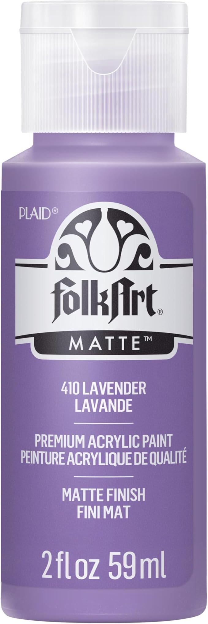FolkArt Acrylic Paint in Assorted Colors (2 oz), 410, Lavender