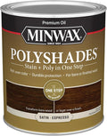 Minwax 613970444 PolyShades - Stain & Polyurethane in 1 Step, quart, Espresso, Satin