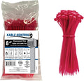 Kable Kontrol Fluorescent Pink Zip Ties 8 Inch 100 Pcs, 50 Lbs Tensile Strength, Self-locking Nylon Colored Cable Ties Wire Wraps for Indoor or Outdoor Use… | Nylon Plastic, Self Locking, UL Listed, Indoor Use