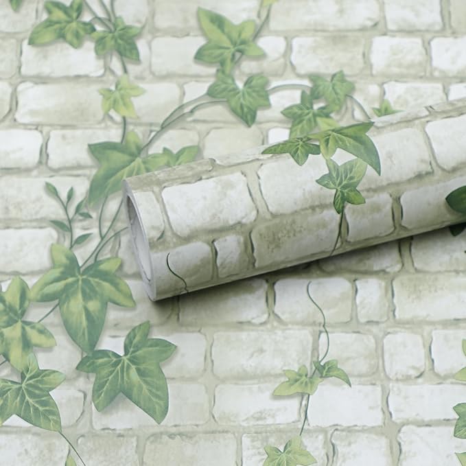 Brick Wallpaper Peel and Stick 3D Brick Stone Self Adhesive Removable Contact Paper Backsplash for Bathroom Garage Living Room Contact Paper Removable for Decorative Vinyl 15.7"x196"