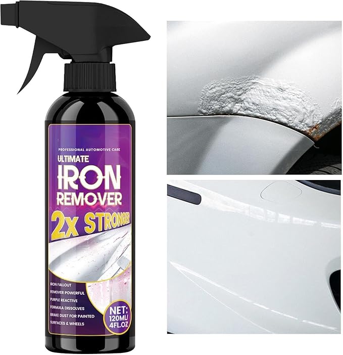 2026 New Iron Remover Car Detailing 120ML Long-Lasting Powerful Rust Stain Removers,Car Rust Remover, Multipurpose Cleaner Detailing Solution for Rims Calipers Wheels