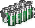 Rechargeable D Batteries 8 Pack, 15000mWh Rechargeable D Cell Battery with 4-in-1 USB-C Charging Cable, 1.5V Batteries D Size for Floodlight Toys, Water Heater, Gas Stove