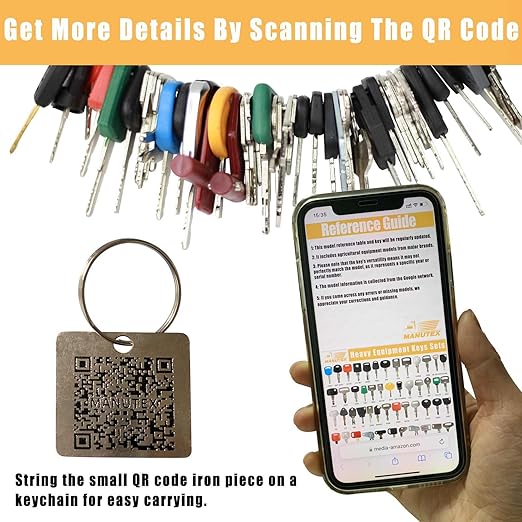 48 PCS Heavy Equipment Key Set Equipment Machine Keys Set for Cater-Pillar Ca-se J-D HYS-TER Komat-su Kubo-ta Yan-mar Dae-woo Take-uchi Forrd New Holl-and Vol-vo JL-G JC-B Toyo-ta