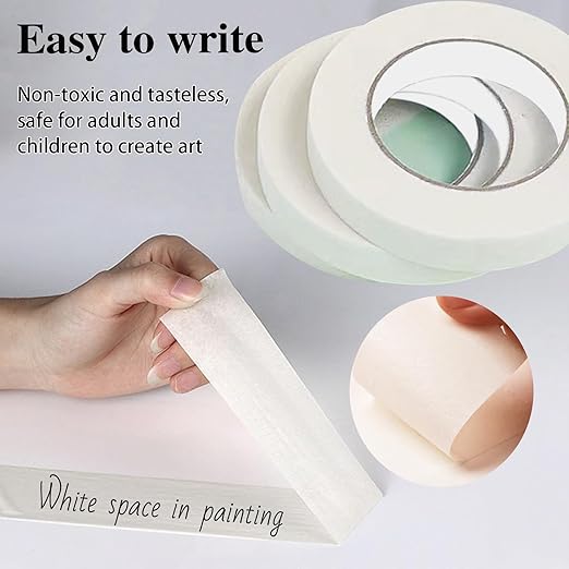 KAKAMINA Masking Tape 1 Inch Wide, 18 Pack Painters Tape Bulk, Painter's Painting Tape with Multi-Surface Adhesive Backing for Decorations, 1 Inch x 55 Yards (990 Yards Total)