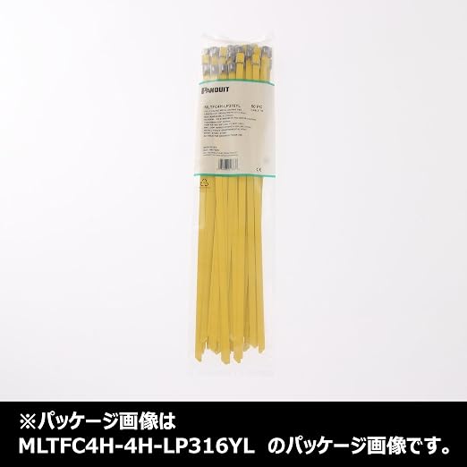 Panduit MLTFC4H-LP316YL MLT Polyester Fully Coated Cable Tie, Heavy, Stainless Steel, 14.3-Inch Length, Yellow (50-Pack)