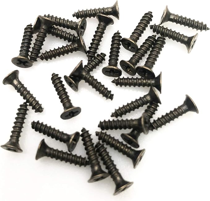 XMHF 2 Inch Butt Hinges for Cupboard Cabinet Home Furniture Hardware Door Folding Butt Hinge Bronze Tone 12PCS
