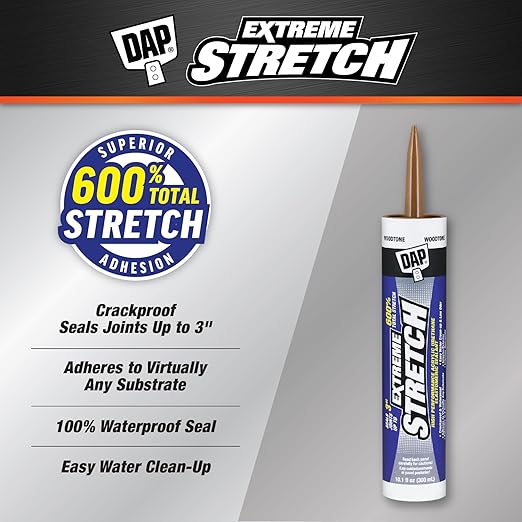 DAP Extreme Stretch Acrylic Urethane Premium Elastomeric Sealant, Woodtone, 10.1 Oz (7079818706)