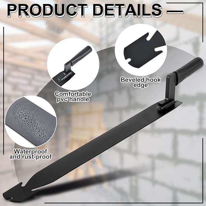 Shingle Slaters Ripper, Steel Roof Ripper Shingle Remover Slate Puller Rip Slate Slating Nail Remover for Slaters Roofers Roofing(Black,23 Inch)