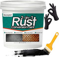 Metal Paint, 2-In-1 Rust Converter for Metal, Rust Remover for Primer, Rust Reformer Conversion Paint, Anti-Rust Inhibitor Heat & UV Resistant for Rusty Trailer Chassis Frame (35 Oz/Black)