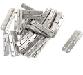 T Tulead Silver Cabinet Hinges 2"x0.63" Butt Folding Hinges Outdoor Indoor Hinge Iron Door Hinge Pack of 24 with Mounting Screws
