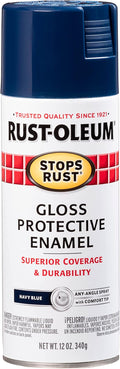 Rust-Oleum 7723830 Stops Rust Spray Paint, 12 oz, Gloss Navy