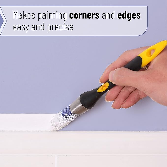 Bates- 4-Inch Paint Roller Kit, 10 pcs, Roller Set with Microfiber Sleeves & Frame, Tray, Tray Liner and Trim Brush for Walls, Cabinets, Interior, Exterior, House Painting Supplies