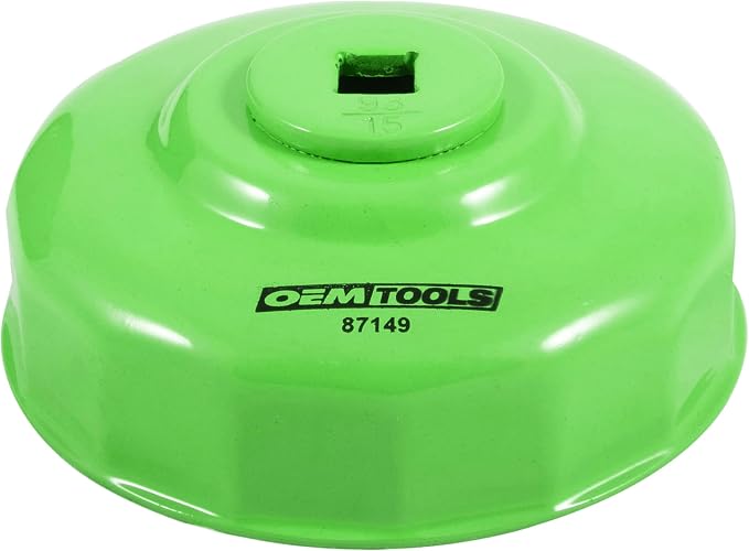 OEMTOOLS 87149 93 Millimeter and 15 Flute Oil Filter Wrench | 93 mm 15 Flute Oil Filter Wrench, Fits 3/8" Ratchet, Non-Slip Grip, Rust-Resistant