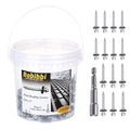 Metal Roofing Screws 10 x 1 inch, Hex Head Sheet Metal Roof Screw with EPDM Washer for Corrugated Roofing (250Pcs)