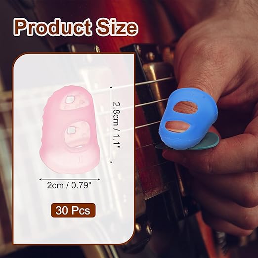 PATIKIL Finger Tip Covers Cots, Pink Silicone Finger Protectors Gloves Breathable Reusable Fingertip Caps with Air Holes for Dry Skin Finger Cracking, M, 30 Pcs