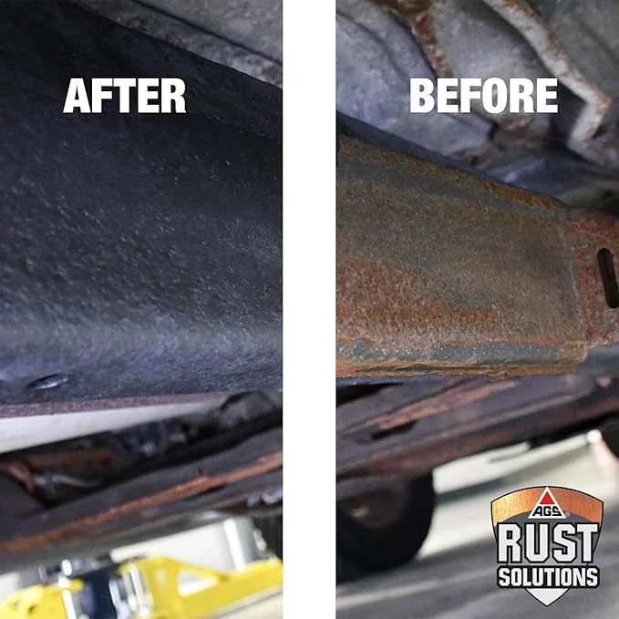 AGS RUST SOLUTIONS Rust Stop Spray Paint for Metal, 14oz Aerosol Can – Matte Black Finish, Epoxy-Fortified Corrosion Protection, UV Resistant, Withstands 300°F – No Sanding Required