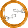 Tie Out Cable for Dogs,10/20/30/50/100FT Dog Leads for Yard Chew Proof,Heavy Duty Tie Out Cable for Large Dogs Up to 125lbs,Dog Runner Tether (Orange, 125Ibs 10ft)