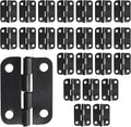 24pcs Butt Hinges Black Door Hinges, 1" x 3/4" Cabinet Door Hinge, Flat Folding Box Hinges for Jewelry, Wooden Box, Small Cupboard Furniture Hinges