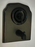 UPDATE PLATE for Single Handle Tub & Shower Valves, Allows Space for Replacement, Problem Solved (Rubbed Bronze)