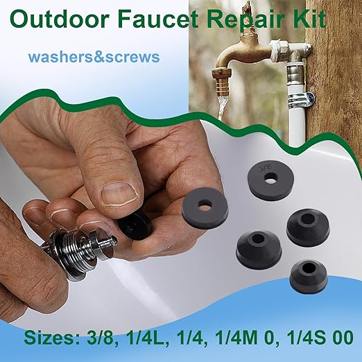 37 Sizes 1075Pcs 3-in-1 Home Universal Rubber Washers Assortment Kit Faucet washers & O-Rings & Plumbing gaskets for Faucets, Hoses, Spigots and Other Plumbing Seal Repair with Pick Hook