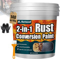 Ultra 2-in-1 Rust Converter & Metal Paint, 140 oz Rust Reformer & Metal Primer, rust remover for metal, Stops Rust & Corrosion, rust inhibitor for Automotive, Marine, Tools & Steel Surfaces – Black