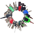 50 Equipment Keys Master Set Ignition Keys for Kubota JCB Cat Yanmar Honda Ditch Witch Backhoes Excavators Forklifts Loaders Tractors Bullozers and Other Construction Equipments