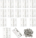 1.5 inch Stainless Steel Folding Butt Hinge Home Furniture Hardware Door Cupboard Cabinet Hinge Pack of 16