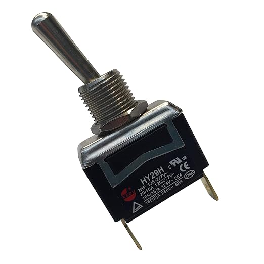 Gardner Bender GSW-127 Heavy-Duty Electrical Toggle Switch, SPST, ON-OFF, 20 A/125V AC, Spade Terminal